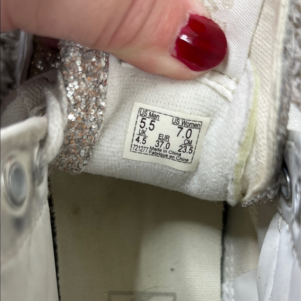 Vans® Unisex SK8-Hi High-Top Sneakers in Glitter x Madewell - Picture 8 of 8